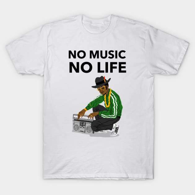 No Music No Life T-Shirt by Jitesh Kundra